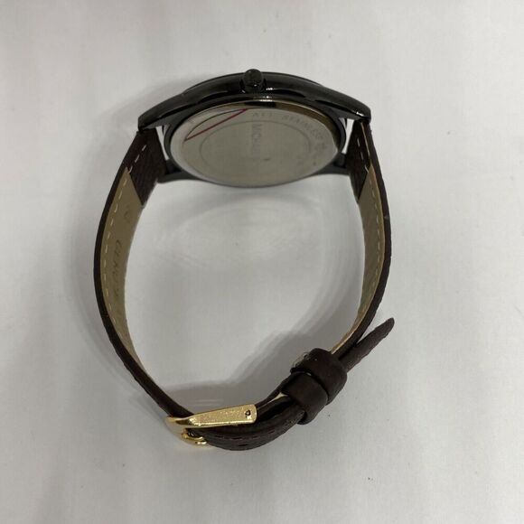 Michael Kors Slim Runway MK3221 Women's Brown Leather Analog Dial Watch JK594 - Picture 11 of 12